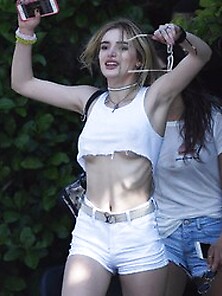 Bella Thorne Pokies & Under Boob At Magic Mountain In Valenc