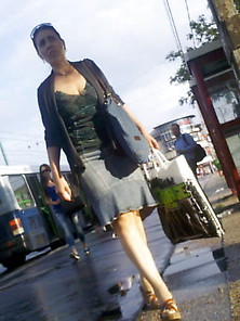 Hungarian Street Candid X Milf Legs On Street