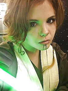 Star Wars Cosplaying Jedi