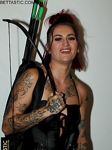 Porn Photos Of A Tattooed Archer Posing In Army Pants