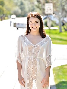 Kylie Sheer White Dress