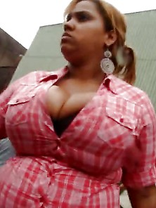 Candid Bbw Latina Huge Busty Cleavage