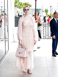 Elle Fanning Leaving Hotel Martinez In Cannes