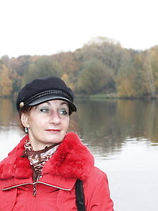 Red Jacket And Yellow Leaves