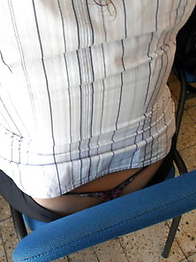 Woman Showing Thong