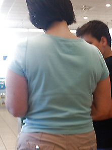 Supermarket Candid Ass