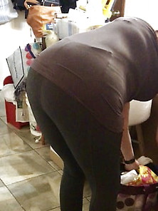 Spy On Wife Putting On Leggings