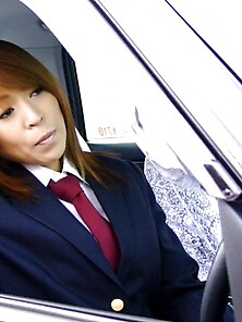 Hot Japanese Babe Fucks Him In The Car