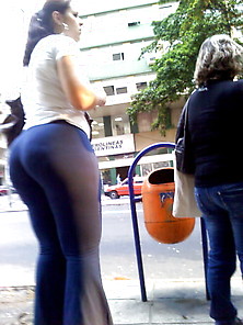 Candid Latina Bbw Spandex