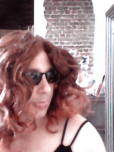 Tgirl in sexy lingerie doggystyled