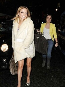 Geri Halliwell Upskirt At A Cocktail Launch