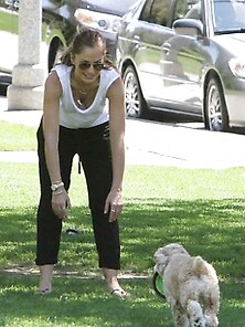 Minka Kelly Gives Nice View Down Her Shirt