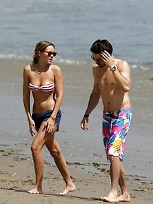 Lauren Conrad Wearing Her Striped Bikini Top