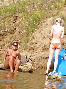 Hungarian Candid Monokini Girls On Beach