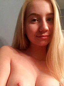 Blonde Cutie Showing Off