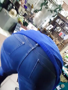 Gilf In Jeans Bending Over