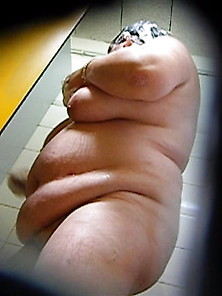 Fat Bbw In The Shower Spy