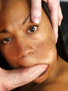 Stupid ghetto skank fucked and throat gagged