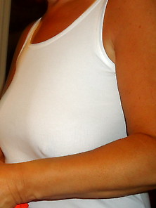 Wife Dressing... Tank Top Tits