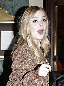 Elle Fanning Outside Her Hotel In Paris