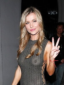 Joanna Krupa See Thru In A Silver Dress