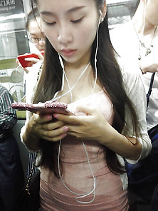 Pretty Chinese Girl In Public