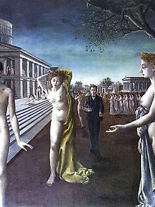 Paul Delvaux's Sensual Paintings.